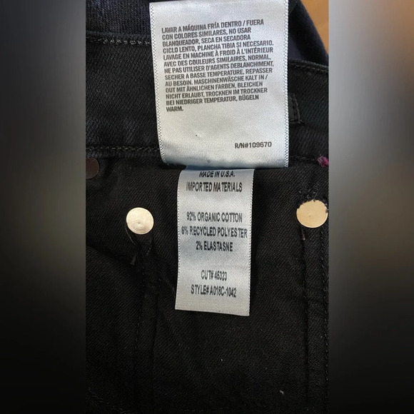 AGOLDE Black Skinny Jeans Size 25 - Picture 6 of 6